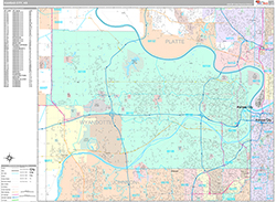 Kansas City Wall Map Premium Style 2026